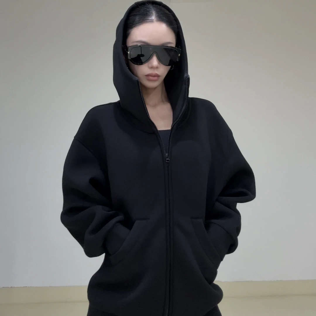 楠楠李廓形大帽口卫衣