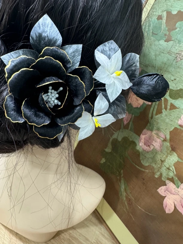 江南浔汉服发饰古风饰品 绒花默认软簪改主体找客服