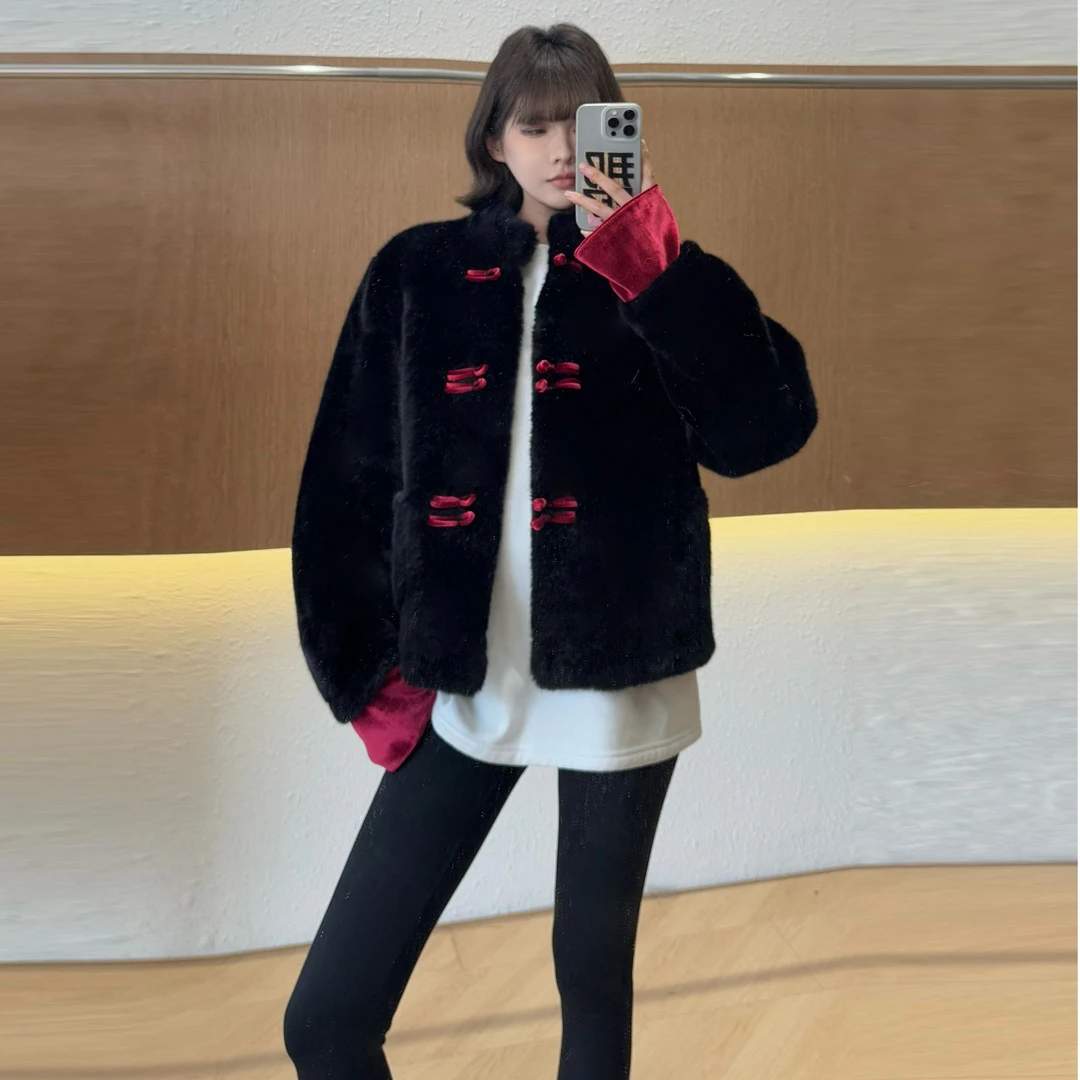 新【DGG STUDIO】2024秋冬新款设计师毛毛短款外套时尚百搭2.6
