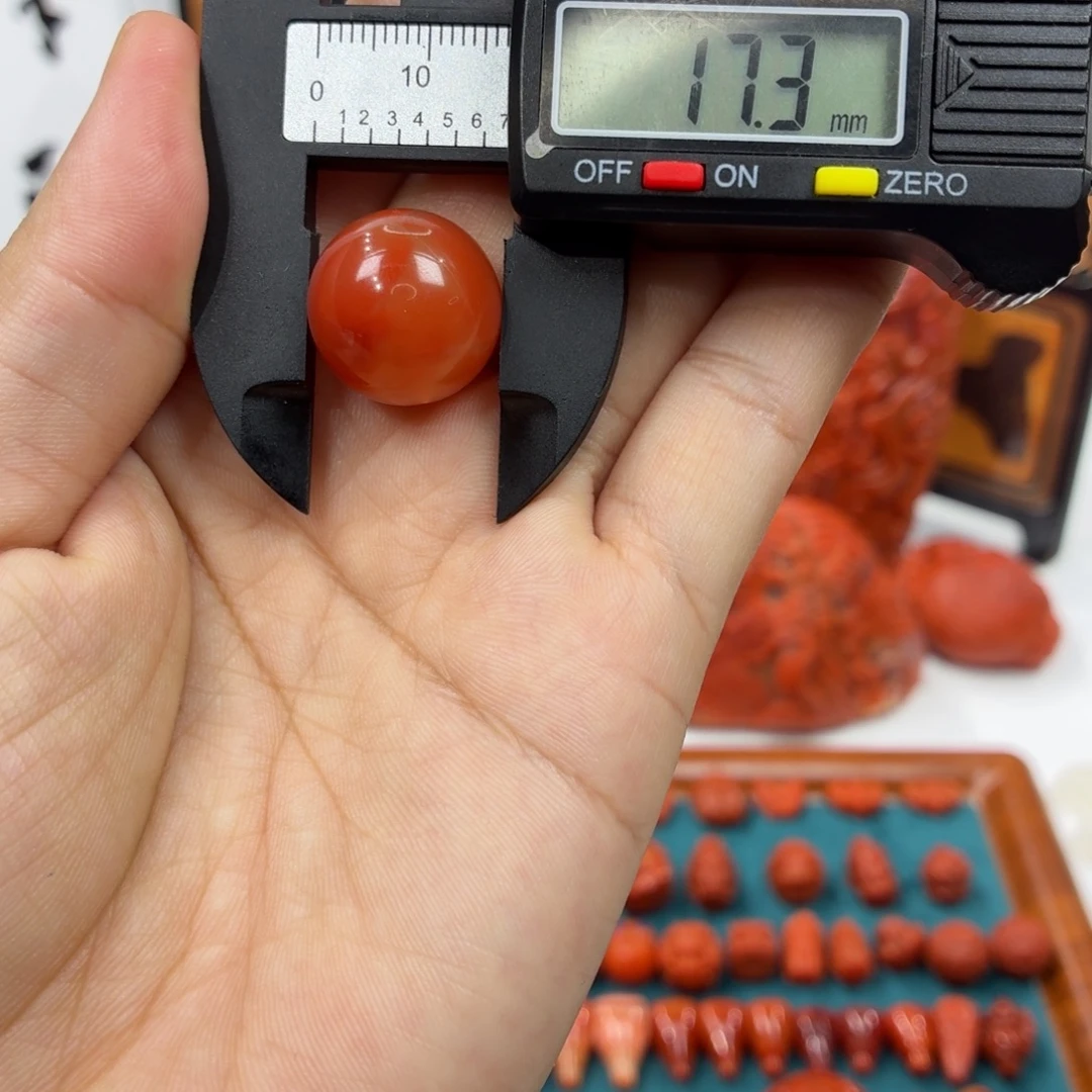 南红玛瑙未镶嵌配饰17.4mm