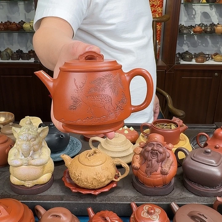 紫砂茶壶如意瓦当