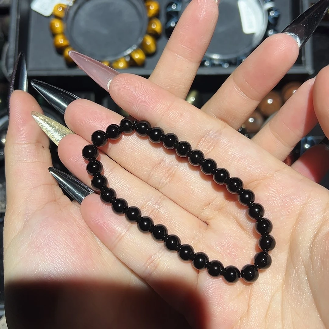 D****黑曜岩未镶嵌手链