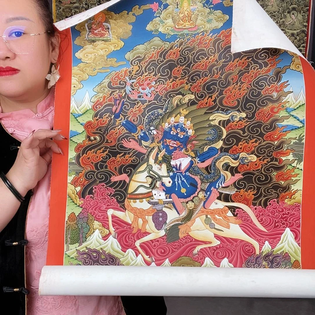 麻***常装裱画尼泊尔手绘唐卡画