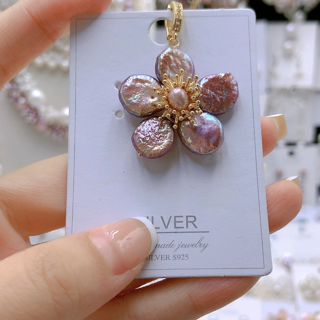 银S925镶嵌耳饰淡水珍珠