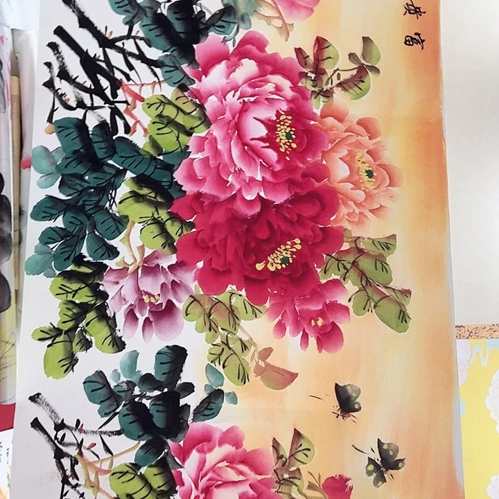 横款晚上好展示作品的