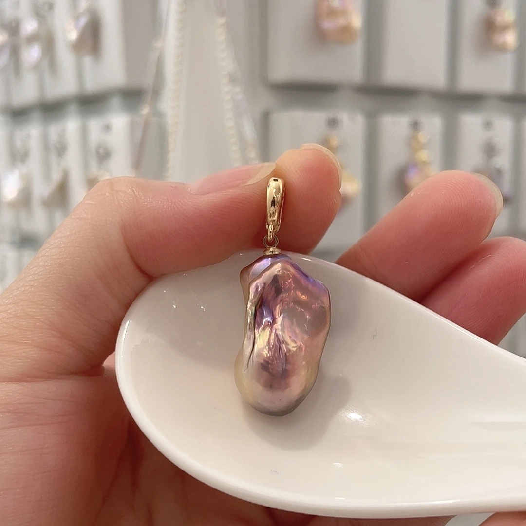 哈***嗝天然淡水珍珠巴洛克未镶嵌淡水珍珠