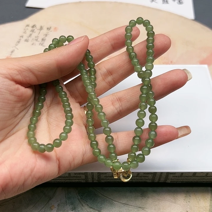 和田玉手链合金34合金