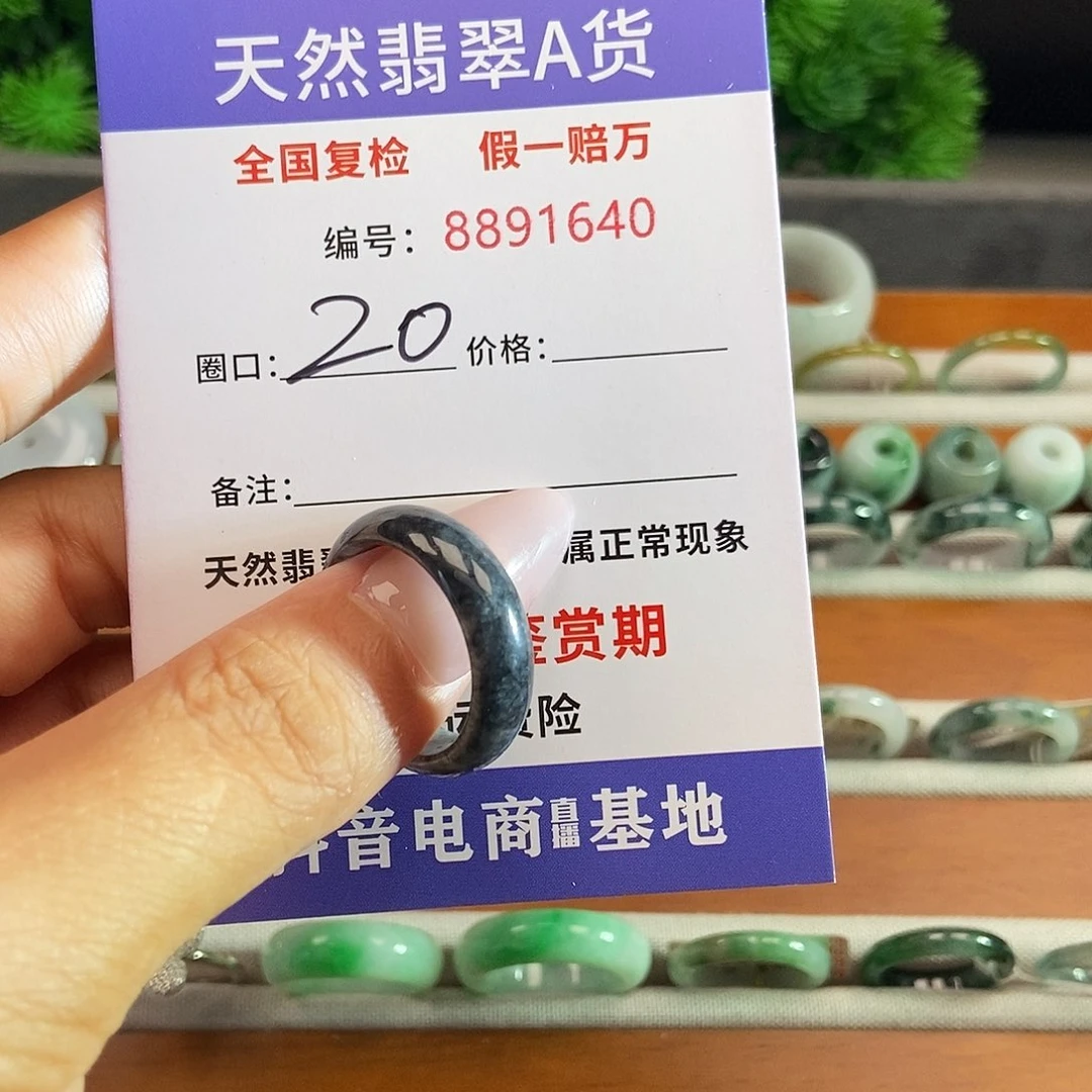 翡翠戒圈未镶嵌1640......