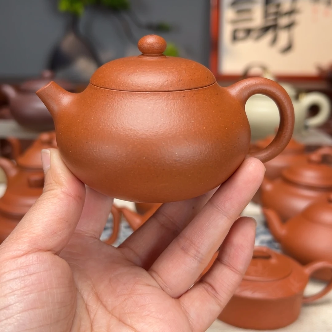 紫砂茶壶宝山红泥120