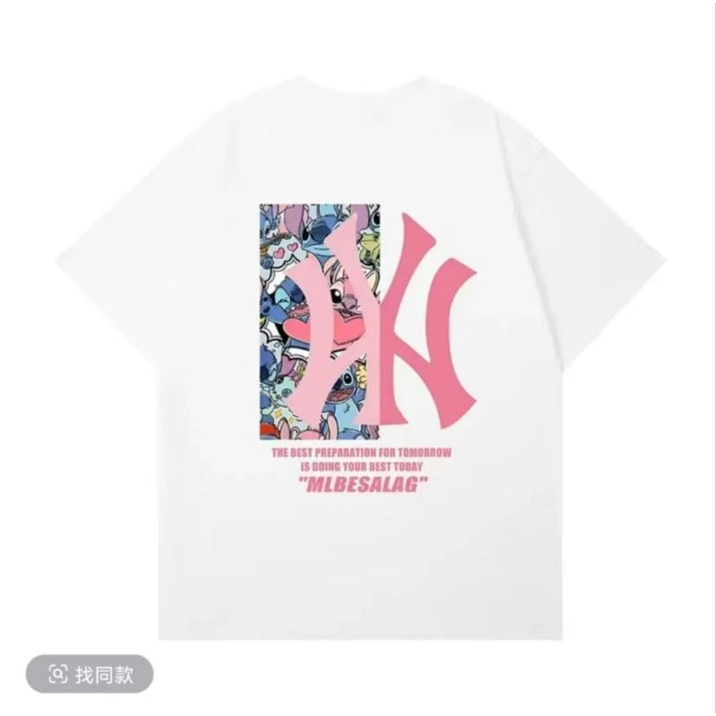 【一折清仓】夏季短袖男女同款情侣半袖休闲透气圆领潮流印花薄款