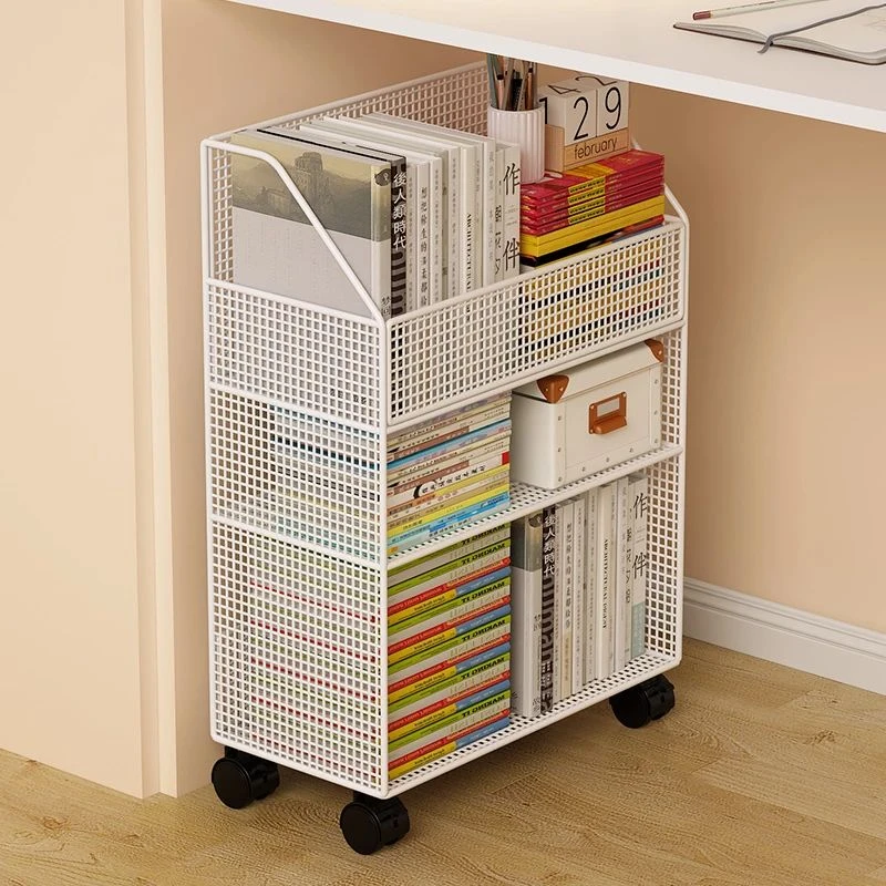 〖新疆免邮〗带轮可移动小书架书桌书本整理架收纳架简易多层放书架