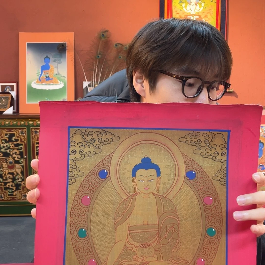 装裱画24×30释迦纯手绘