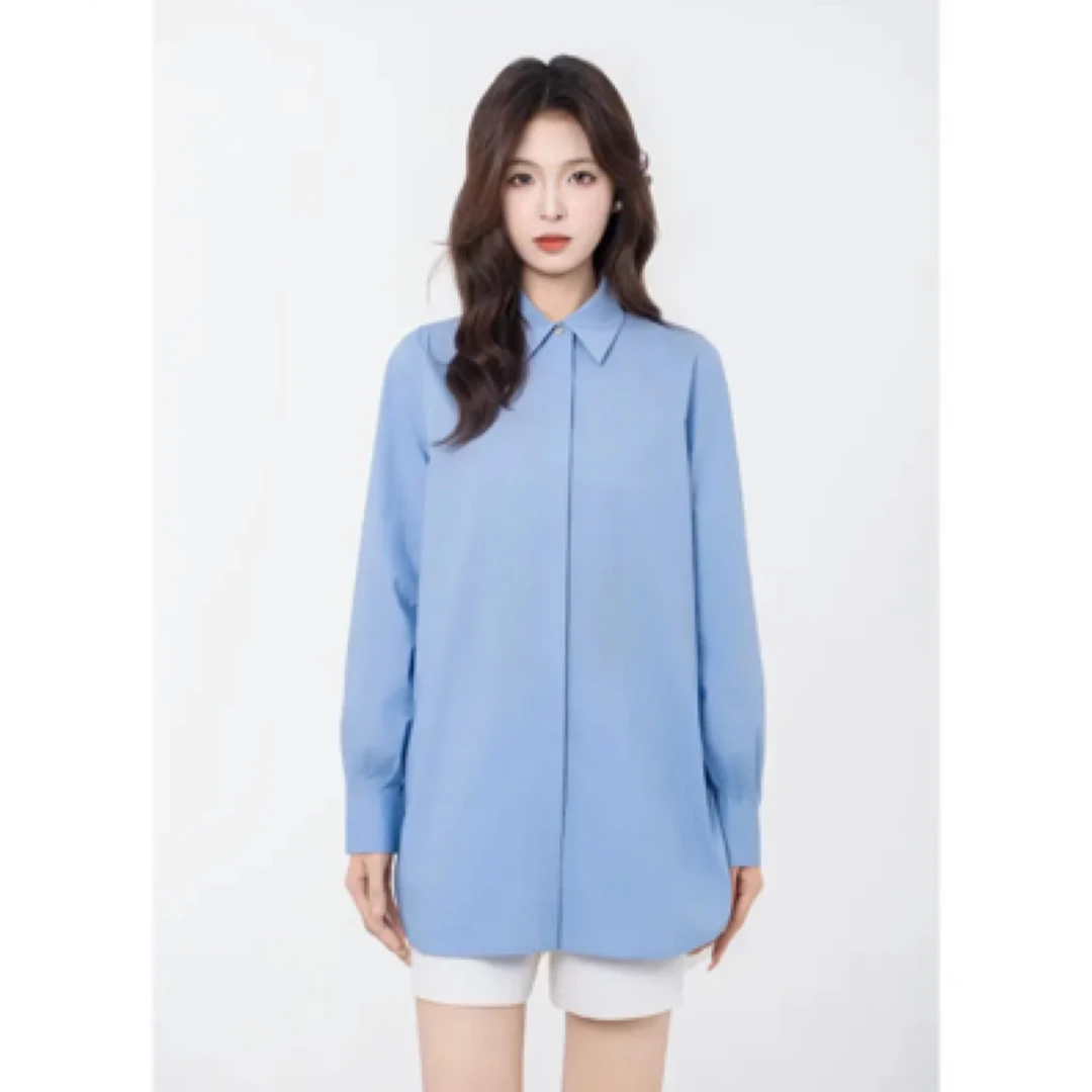 新款衬衣阔版显瘦百搭极简宽松时尚5300701