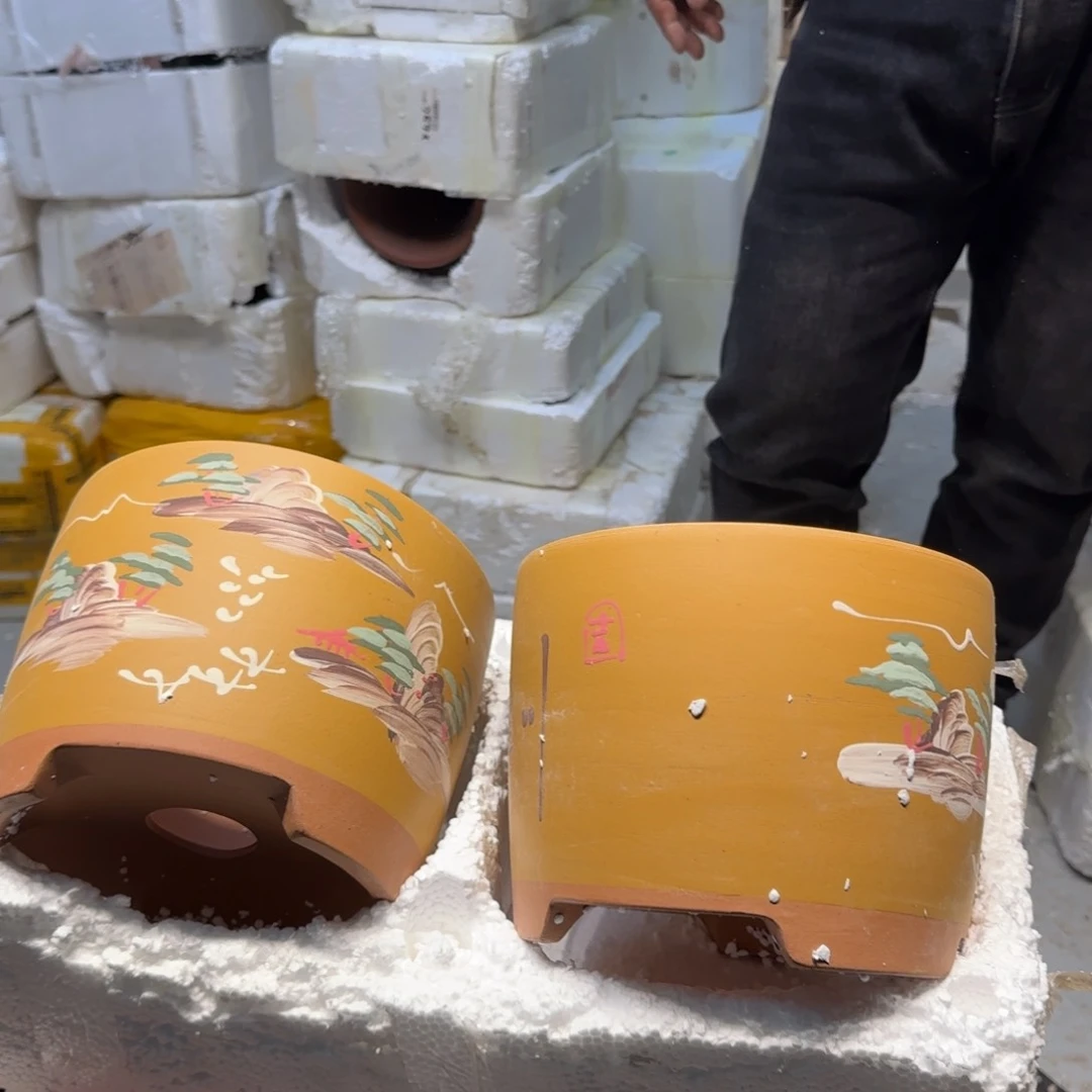 紫砂花盆口径17高度13