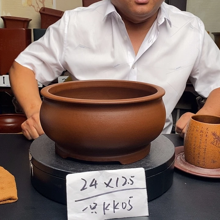 紫砂花盆货号一只KK005