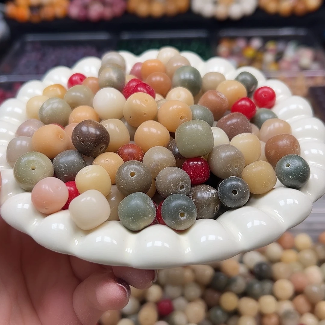 手串菩提根/象牙果瑕疵大小混桶500颗有虫有眼不售后