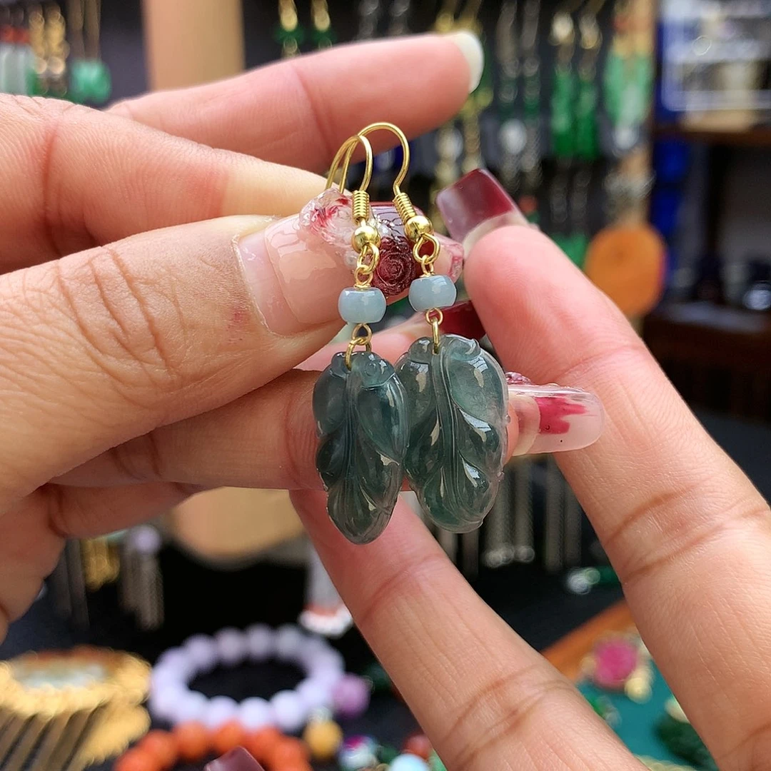 【闪购商品】翡翠耳饰未镶嵌耳坠