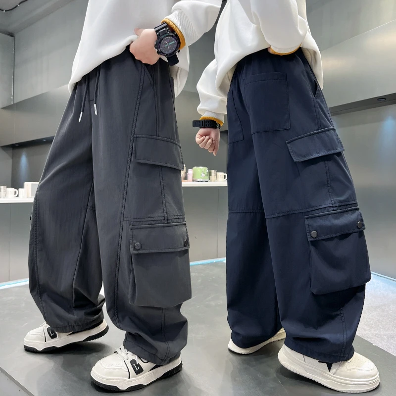 2025新款爆款百搭男童工装裤秋款中大童休闲裤儿童洋气长裤直筒