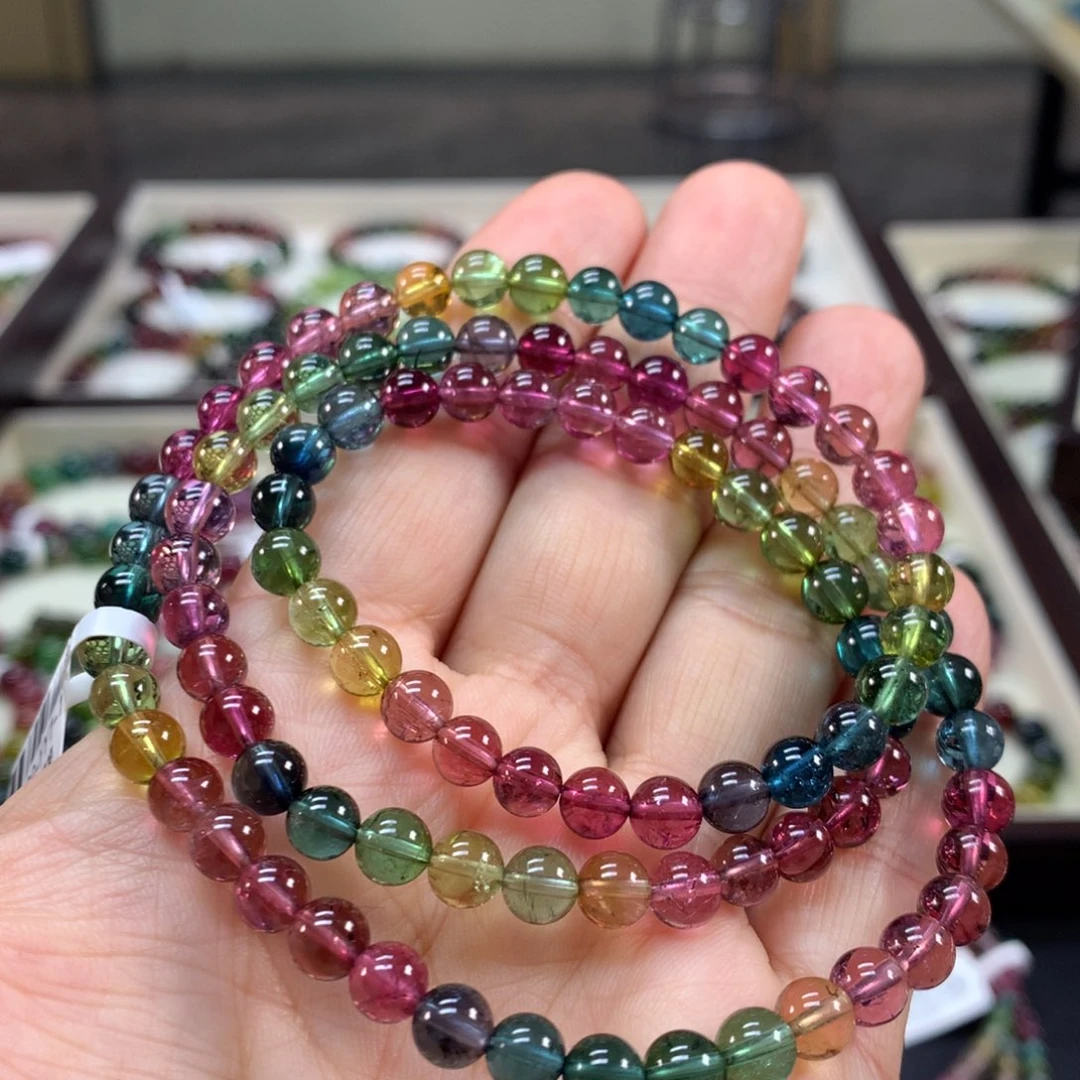 未镶嵌手链碧玺6.2左右