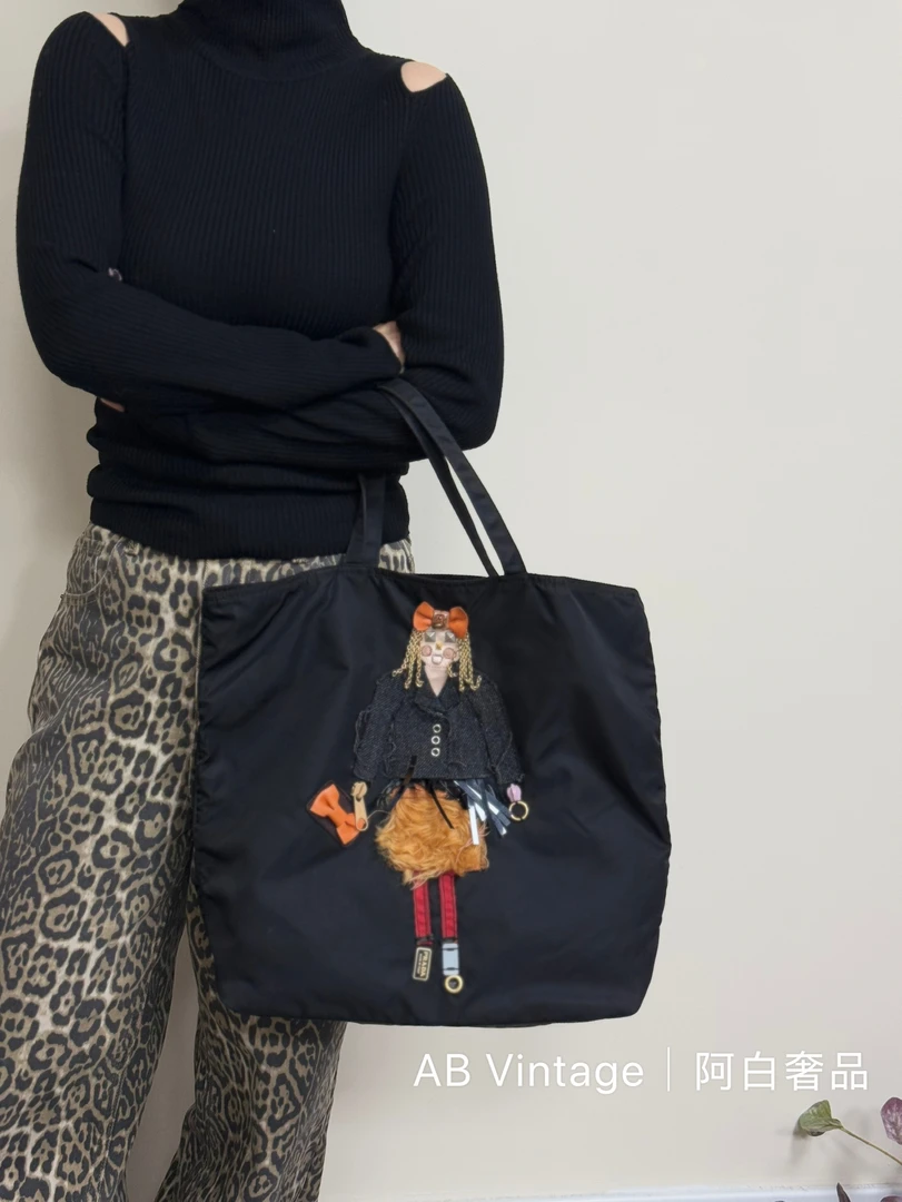 95新 Prada/普拉达 阿白奢品/Prada 中古托特包