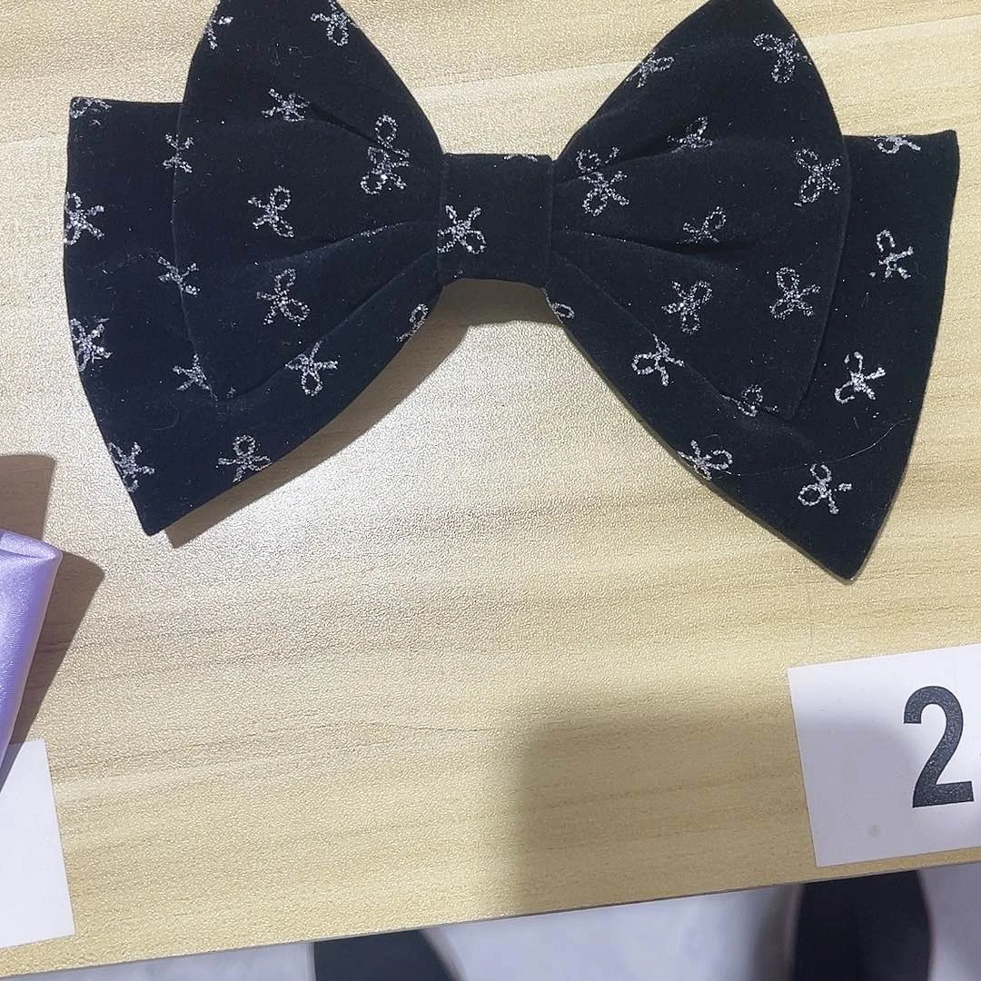 皮质铁合金蝴蝶结发夹