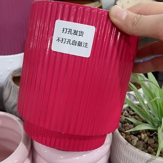 多肉绿植陶瓷花盆9.9包邮，有孔
