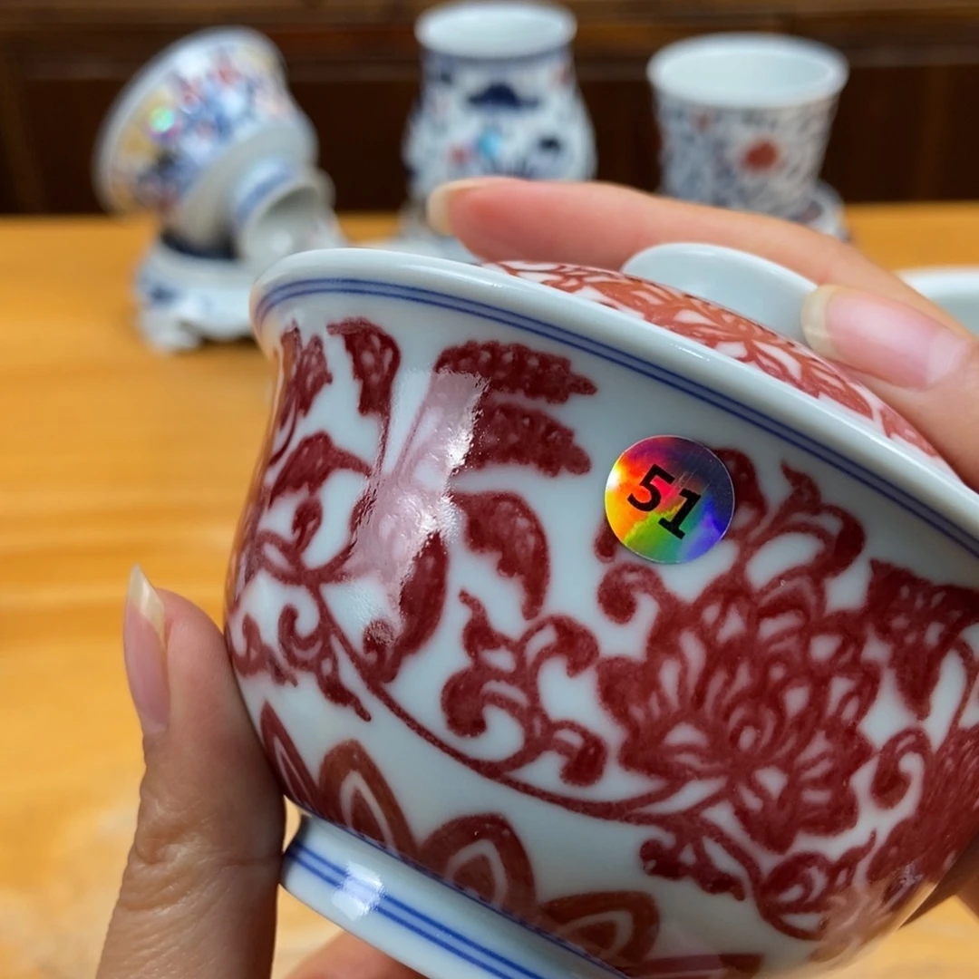 手绘现代茶具非古董