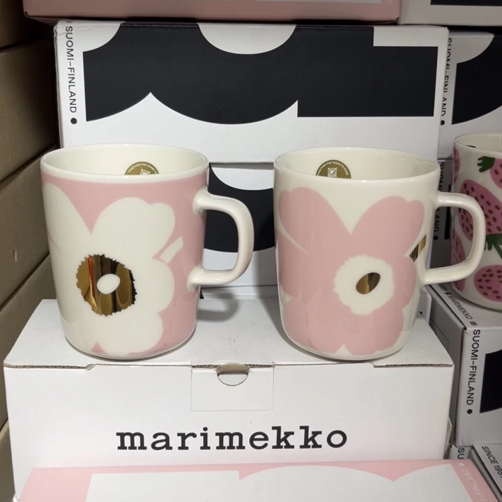 marimekko粉金对杯250ml