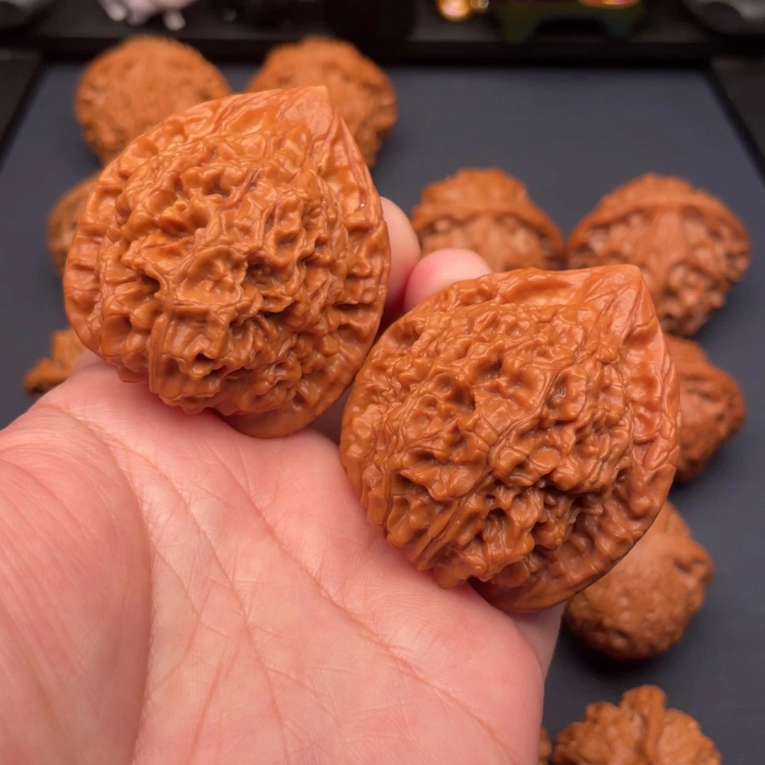 把件文玩核桃全品无修45麒麟纹官帽