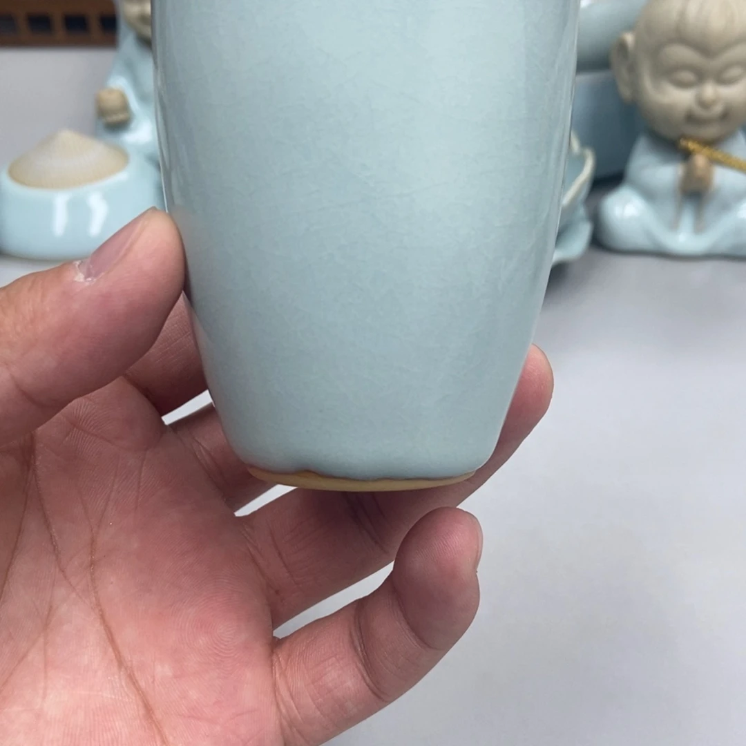 瓷徐*军天青色张君老师瑕主人杯