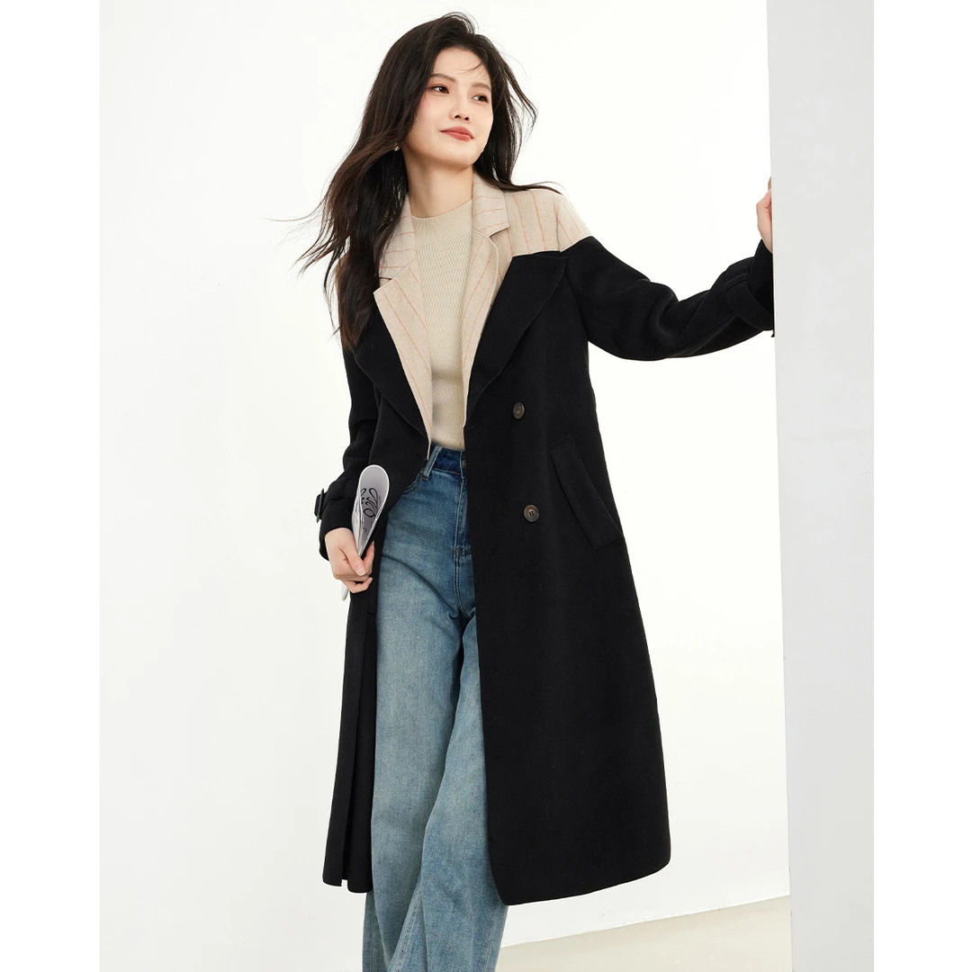 时尚休闲宽松韩版收腰显瘦系腰带百搭女士大衣3134030096