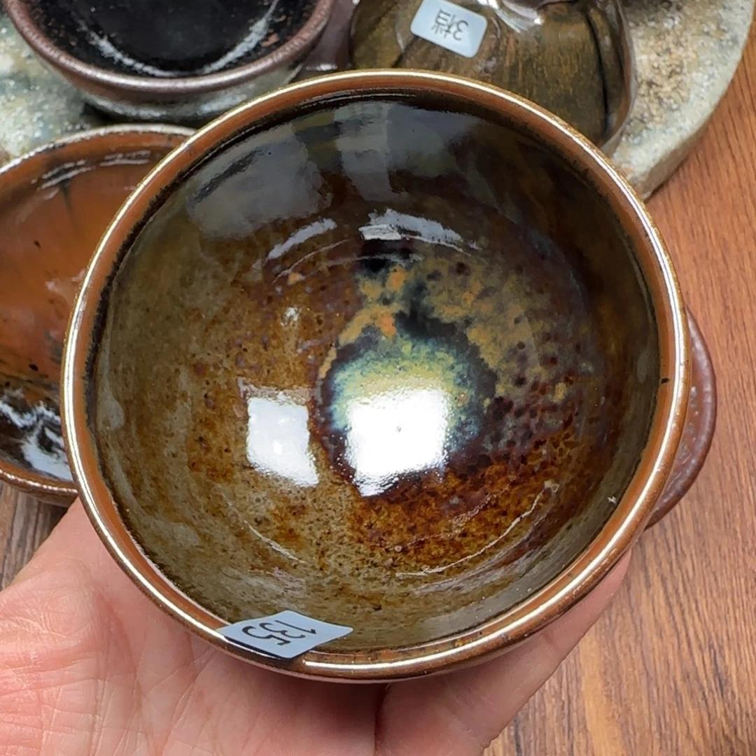 柴烧建盏茶盏茶杯135