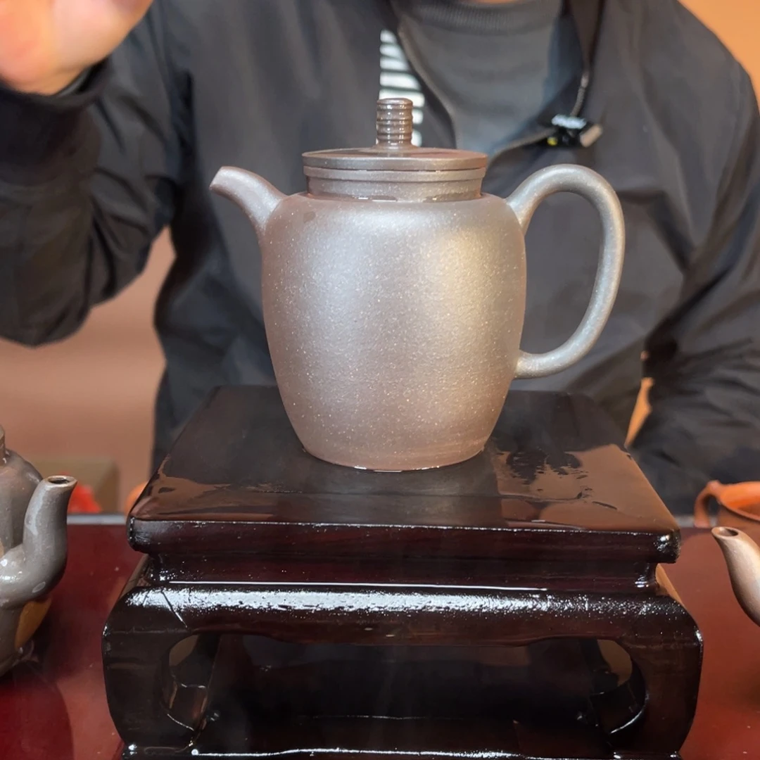 紫砂茶壶高端230cc紫泥高温橄榄