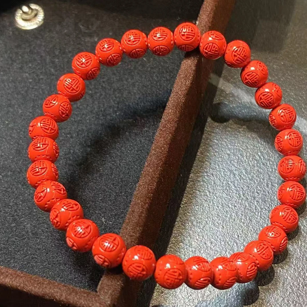 含辰砂工艺品朱砂福气连绵手串手链男女同款