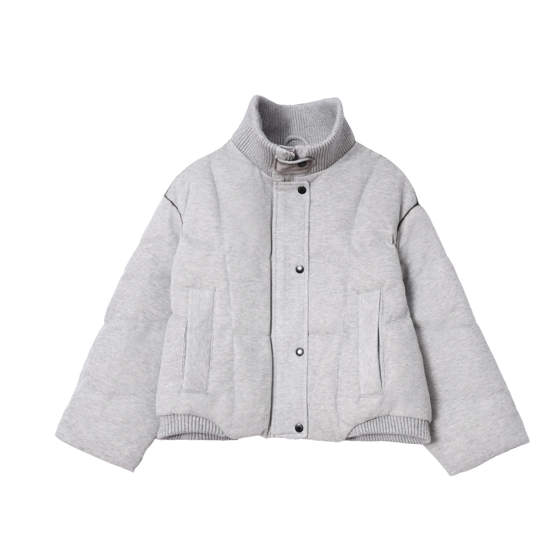 小个子短款针织拼接立领羽绒服Hbq99031