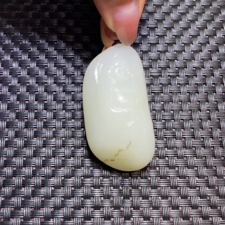 和田玉未镶嵌挂件笑佛