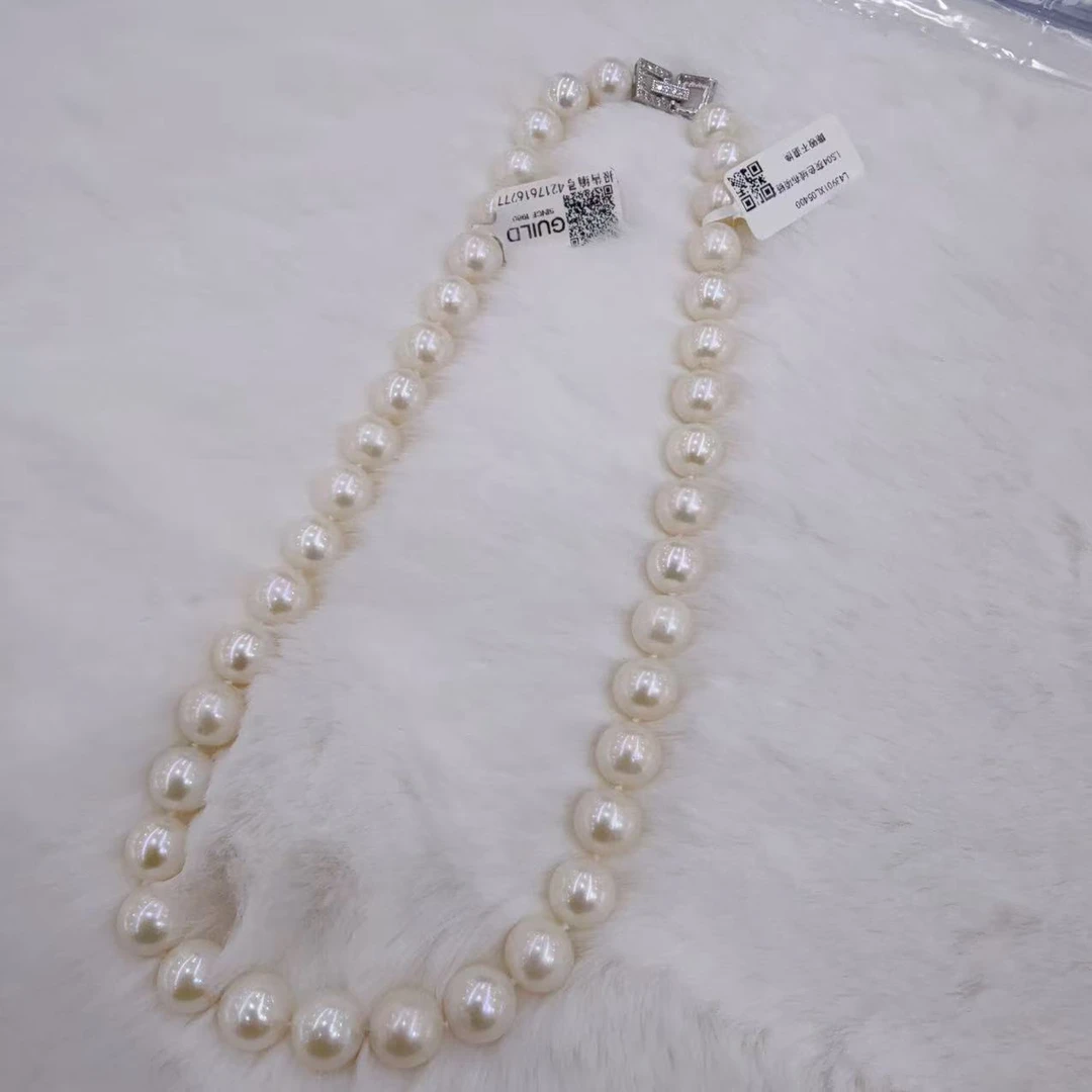 【船长甄选】淡水 大点位 无核 西子 珍珠项链10-12mm S925银