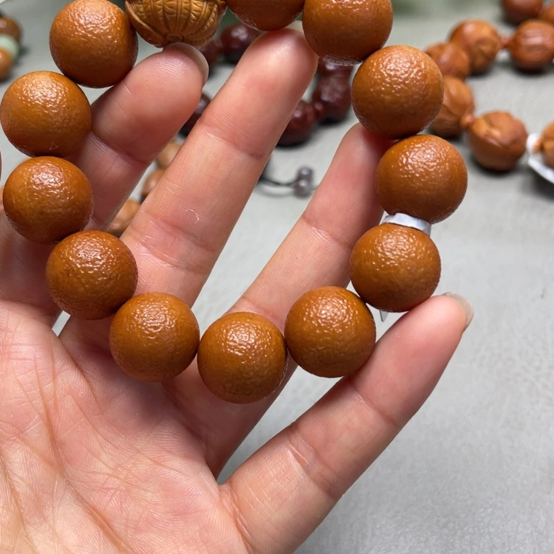 橄榄核吊坠橘皮手串