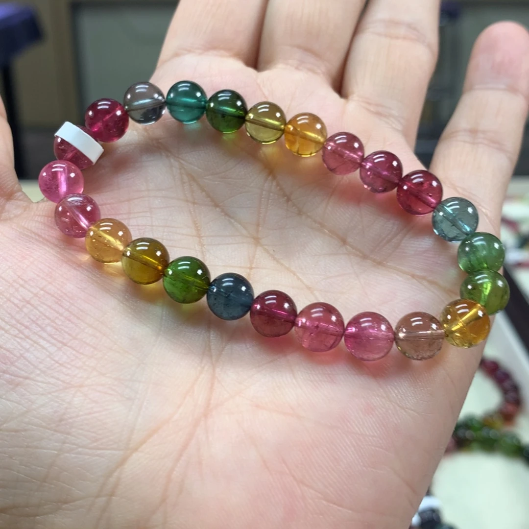 未镶嵌手链碧玺7.8左右