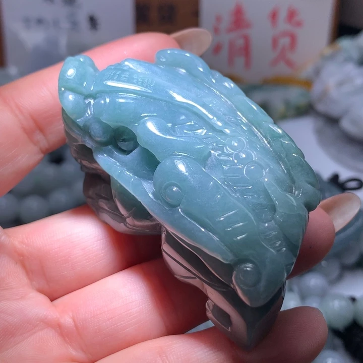 翡翠未镶嵌颈饰保真天然A货翡翠