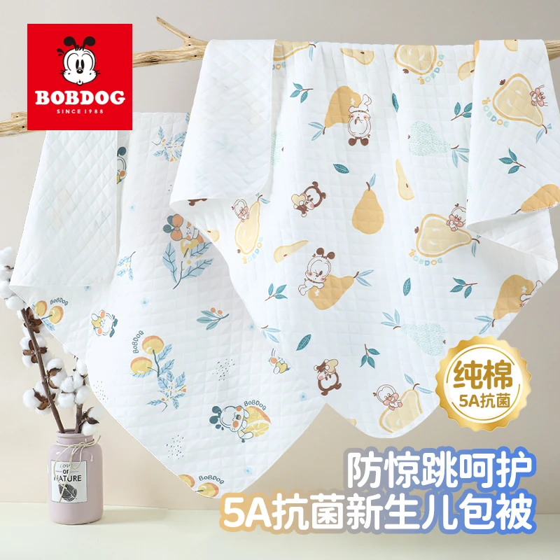 巴布豆新生儿卡通空气层抱单初生婴儿产房包巾襁褓巾包单