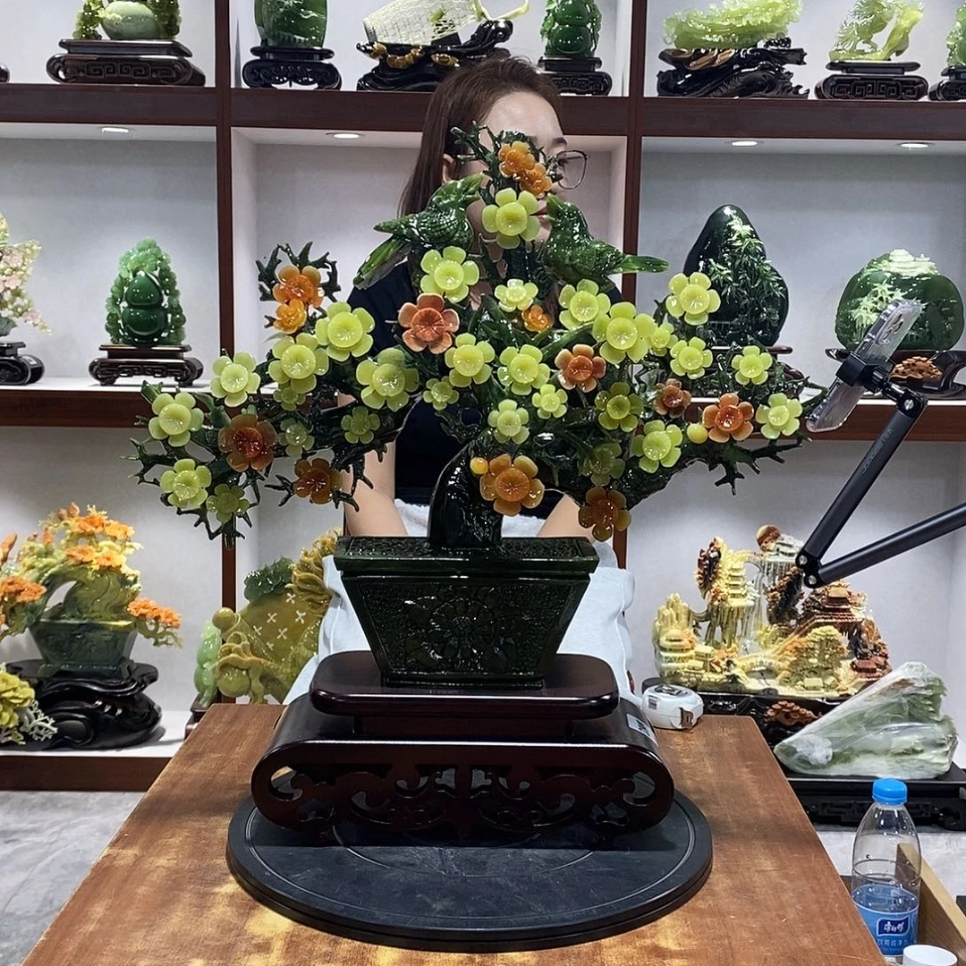 路***）玉山水摆件 玄关摆件