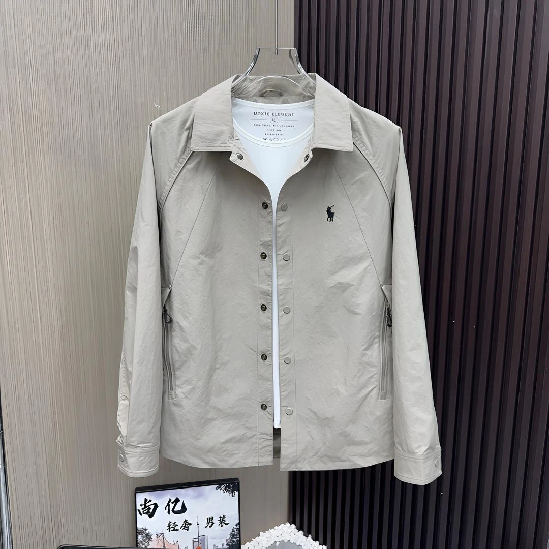 尚亿655秋季新品欧货气质休闲刺绣设计感夹克外套简约男士外套