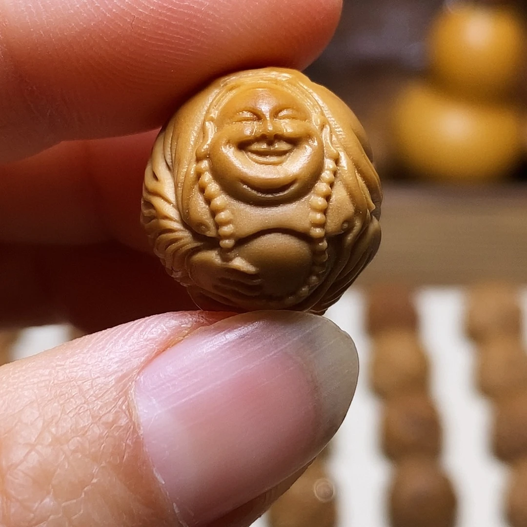 核桃把件弥勒18左右猴头核桃