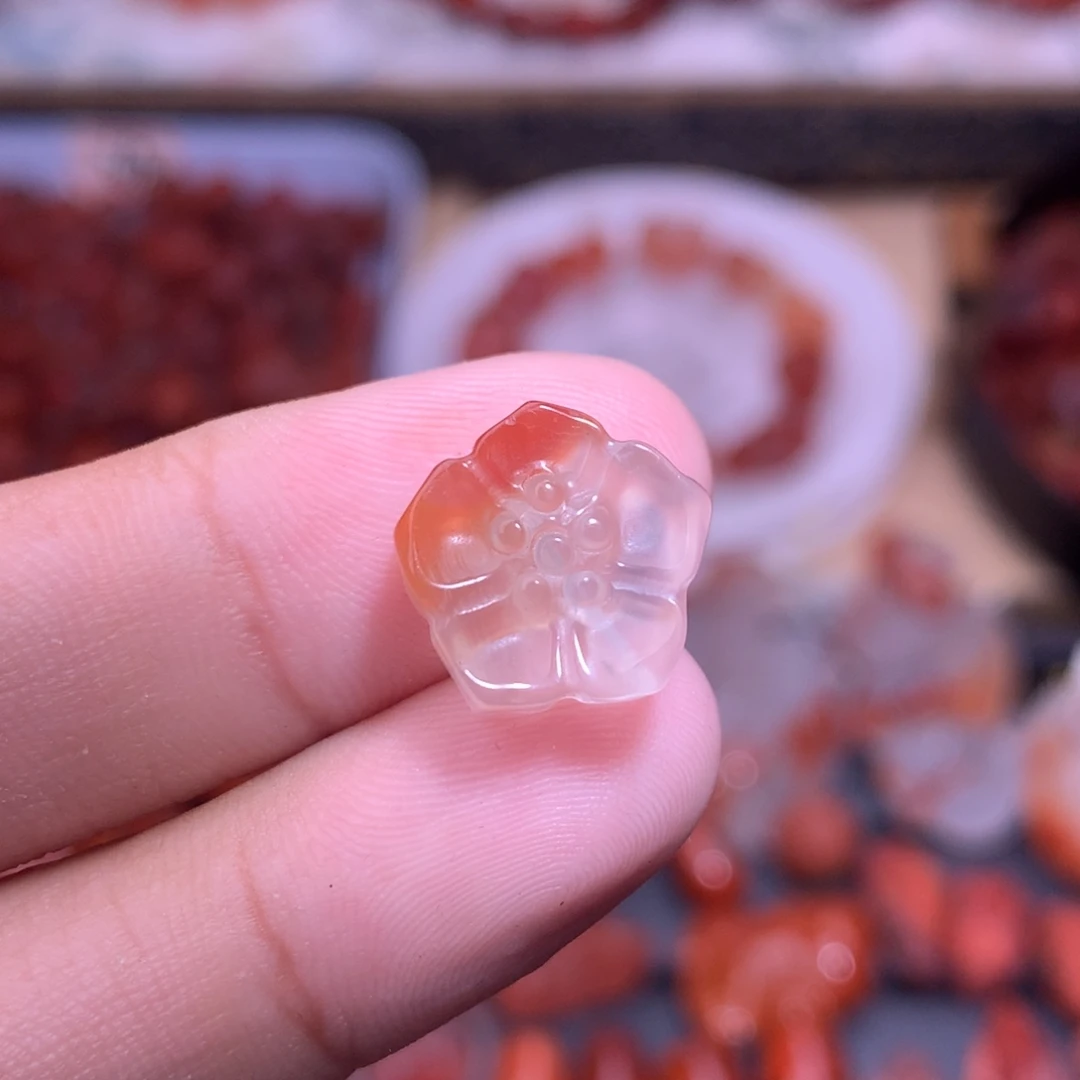 南红玛瑙合金珠宝半成品777