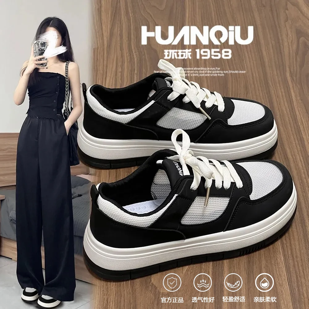 环球网面透气小白鞋子女夏季薄款低帮网鞋百搭ins学生休闲板鞋E71