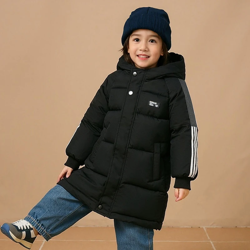 JMBEAR/杰米熊儿童中长款男童棉袄女宝棉衣洋气时尚外穿冬季衣服