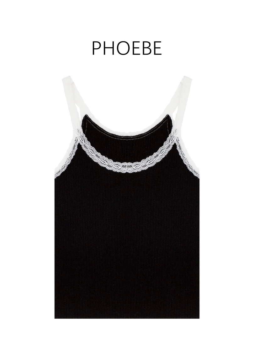 【针织吊带】PHOEBE叶姐 秋季新款韩版气质时尚吊带 HF40809004C