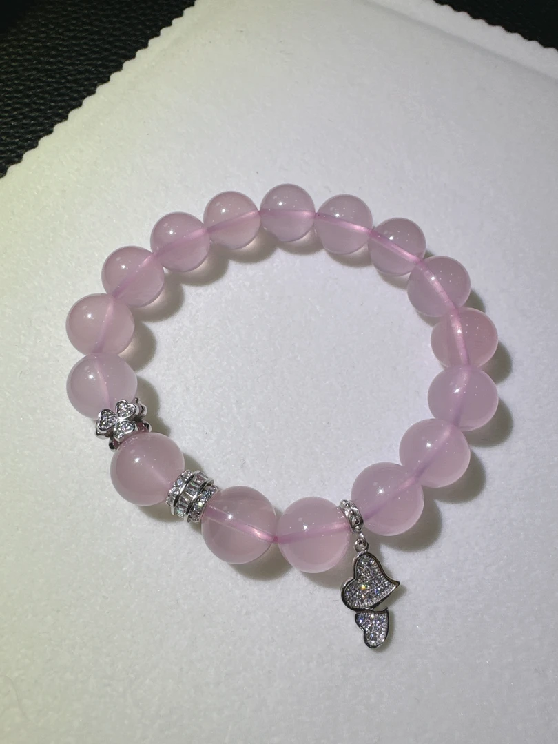 粉晶，高净体粉水晶设计手串
