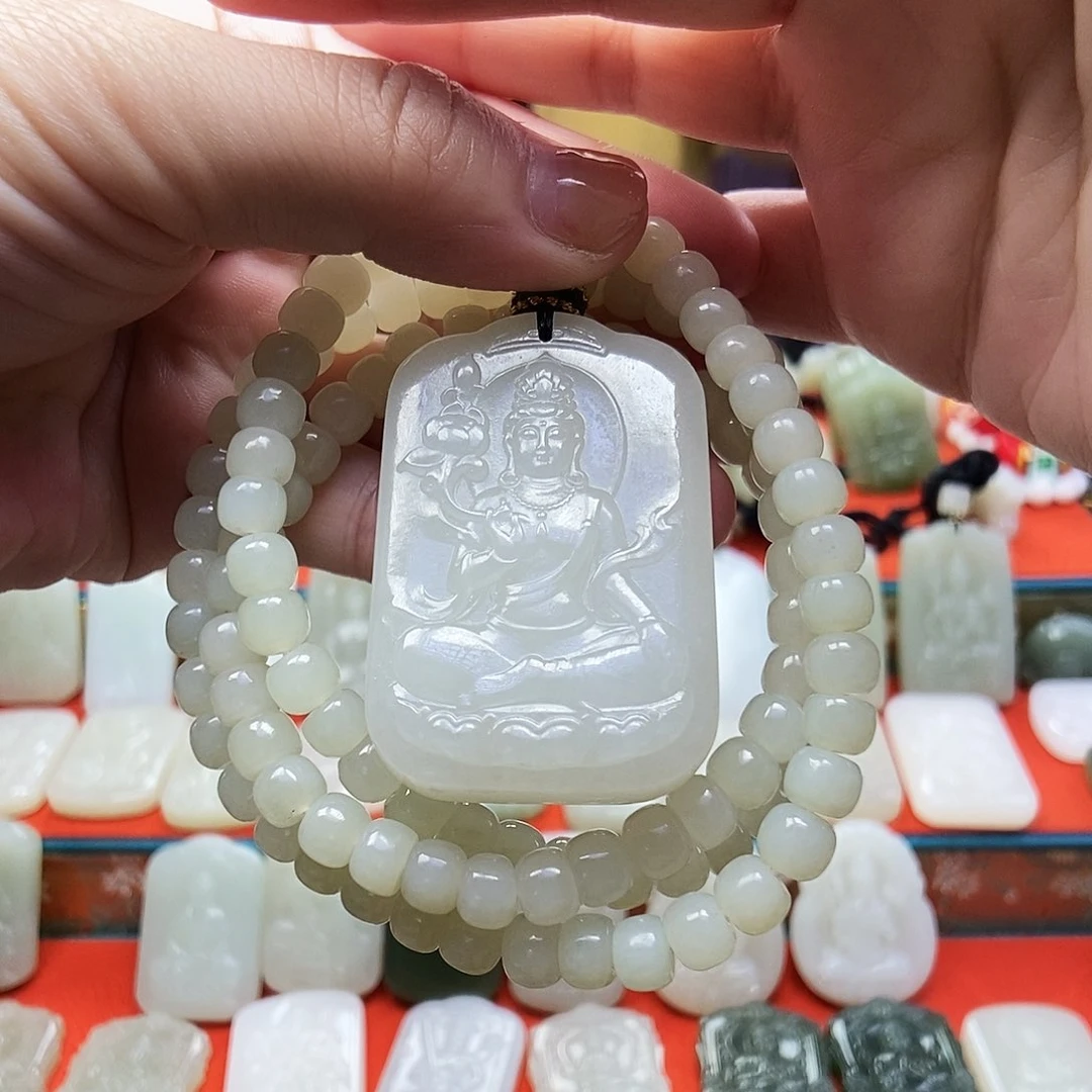 颈饰未镶嵌和田玉草****8